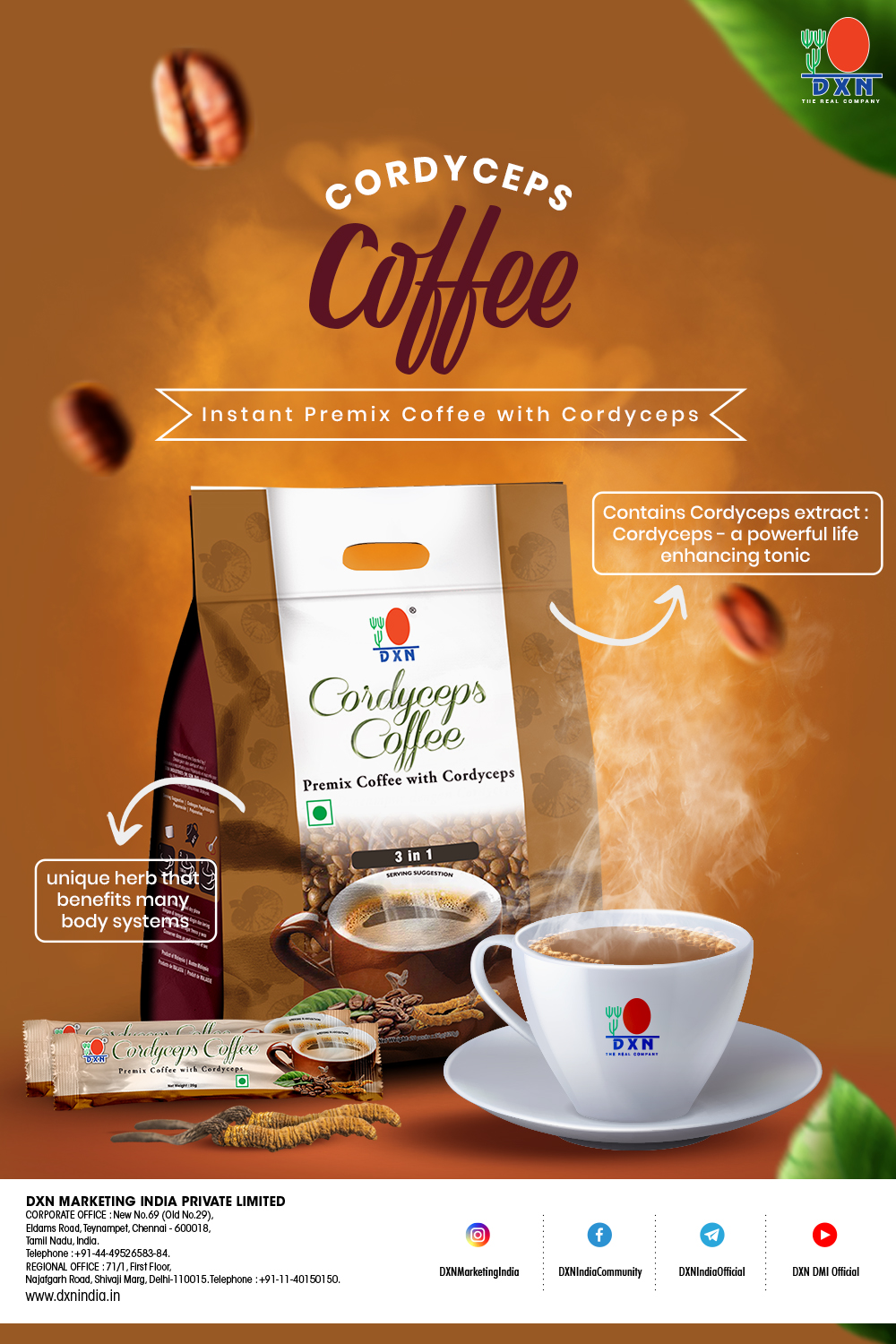 DXN Cordyceps Coffee 3 In 1