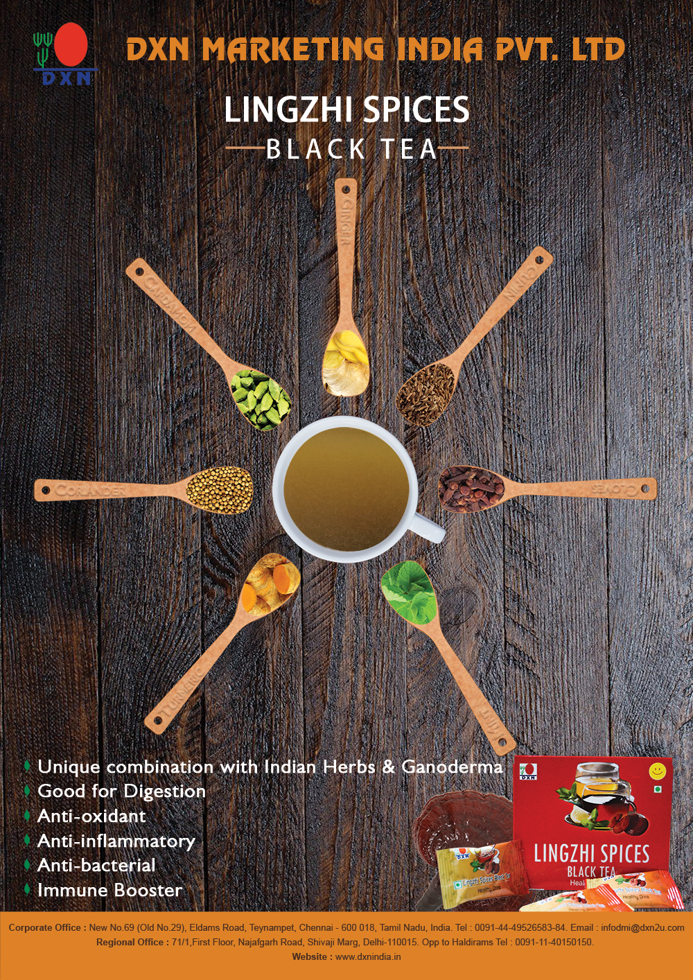 Lingzhi Spices Black Tea